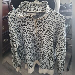 Loft Womens Leopard Print Sweater size large
